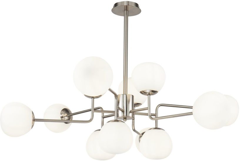 Lustre avec 12 sphères en métal argenté Erich - Maytoni - The Cool Republic