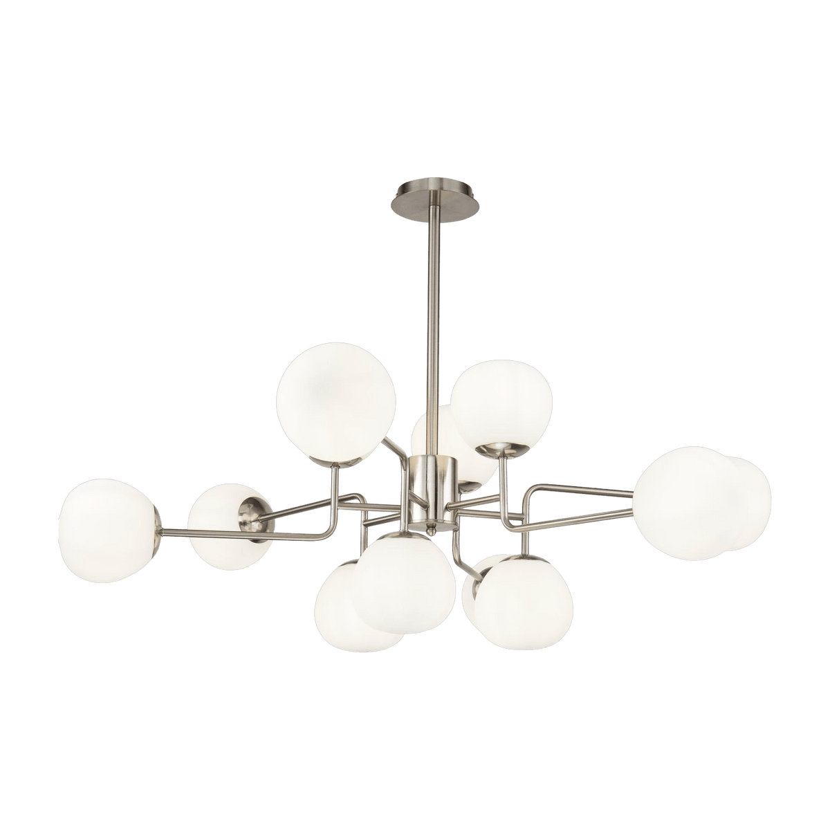Lustre avec 12 sphères en métal argenté Erich - Maytoni - The Cool Republic