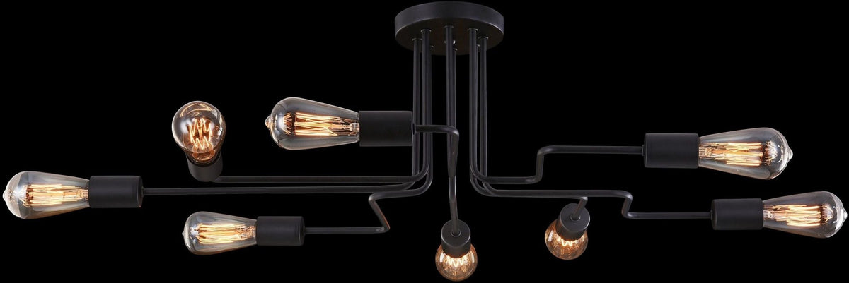 Lustre avec 8 spots en métal noir Gilbert - Maytoni - The Cool Republic