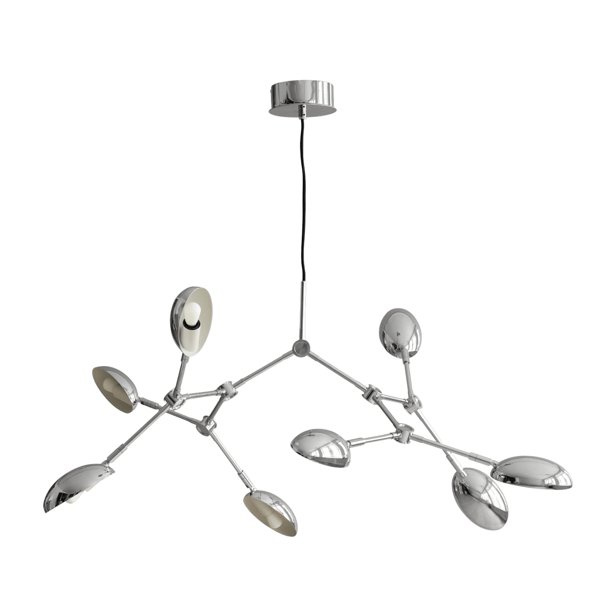 Lustre en acier brossé chromé 111x78,5x55cm Drop - 101 COPENHAGEN - The Cool Republic