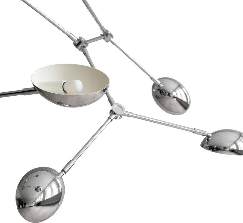 Lustre en acier brossé chromé 158x120x85cm Drop - 101 COPENHAGEN