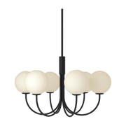 Lustre en acier noir et verre flottant 60cm Ballon - Herstal - The Cool Republic