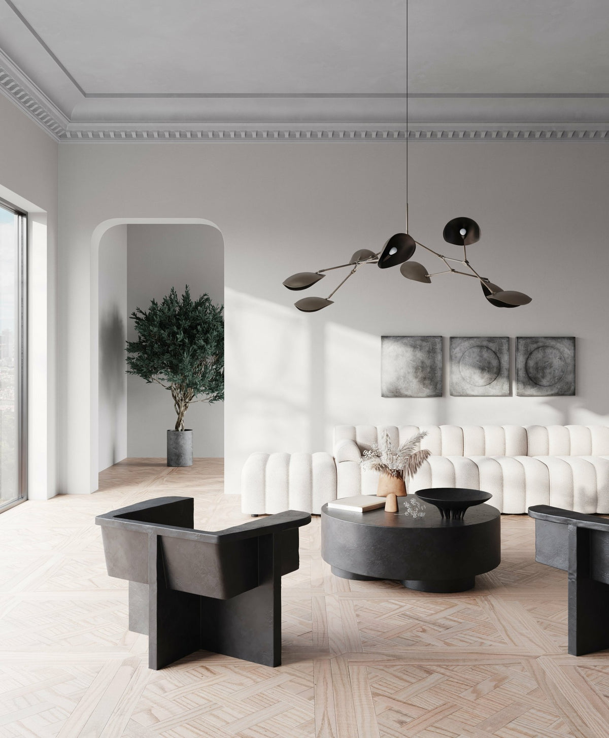 Lustre en fer finition bronze Stingray - 101 Copenhagen - The Cool Republic