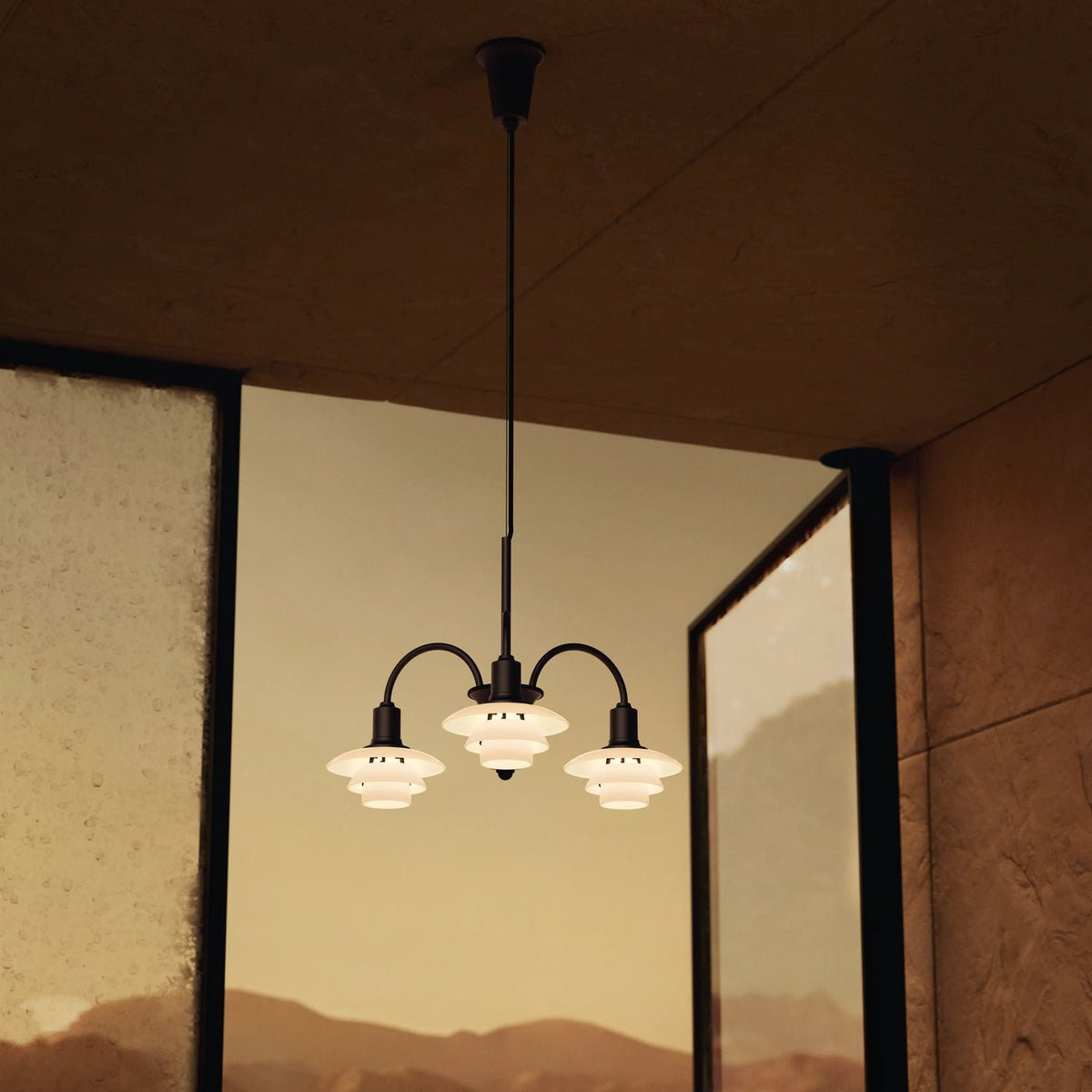 Lustre en laiton vieilli terracotta 52x34cm Centenary - Louis poulsen - The Cool Republic