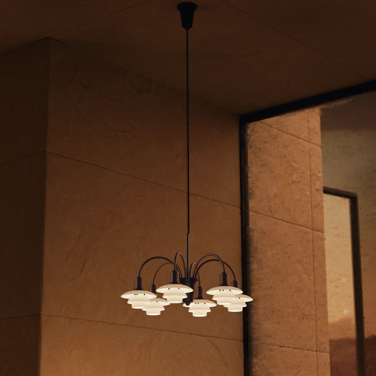 Lustre en laiton vieilli terracotta 60x34cm Centenary - Louis poulsen - The Cool Republic