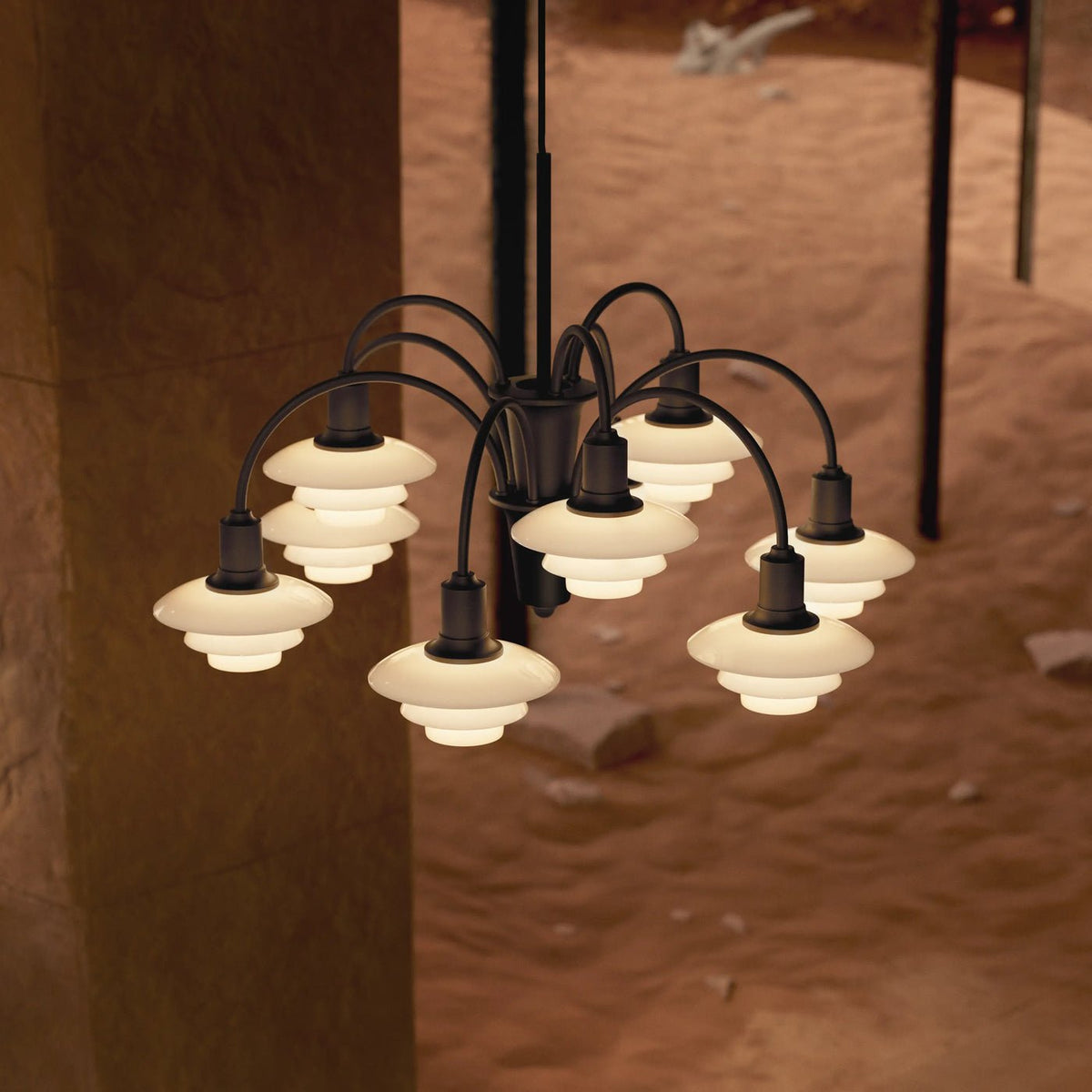 Lustre en laiton vieilli terracotta 71x44cm Centenary - Louis poulsen - The Cool Republic