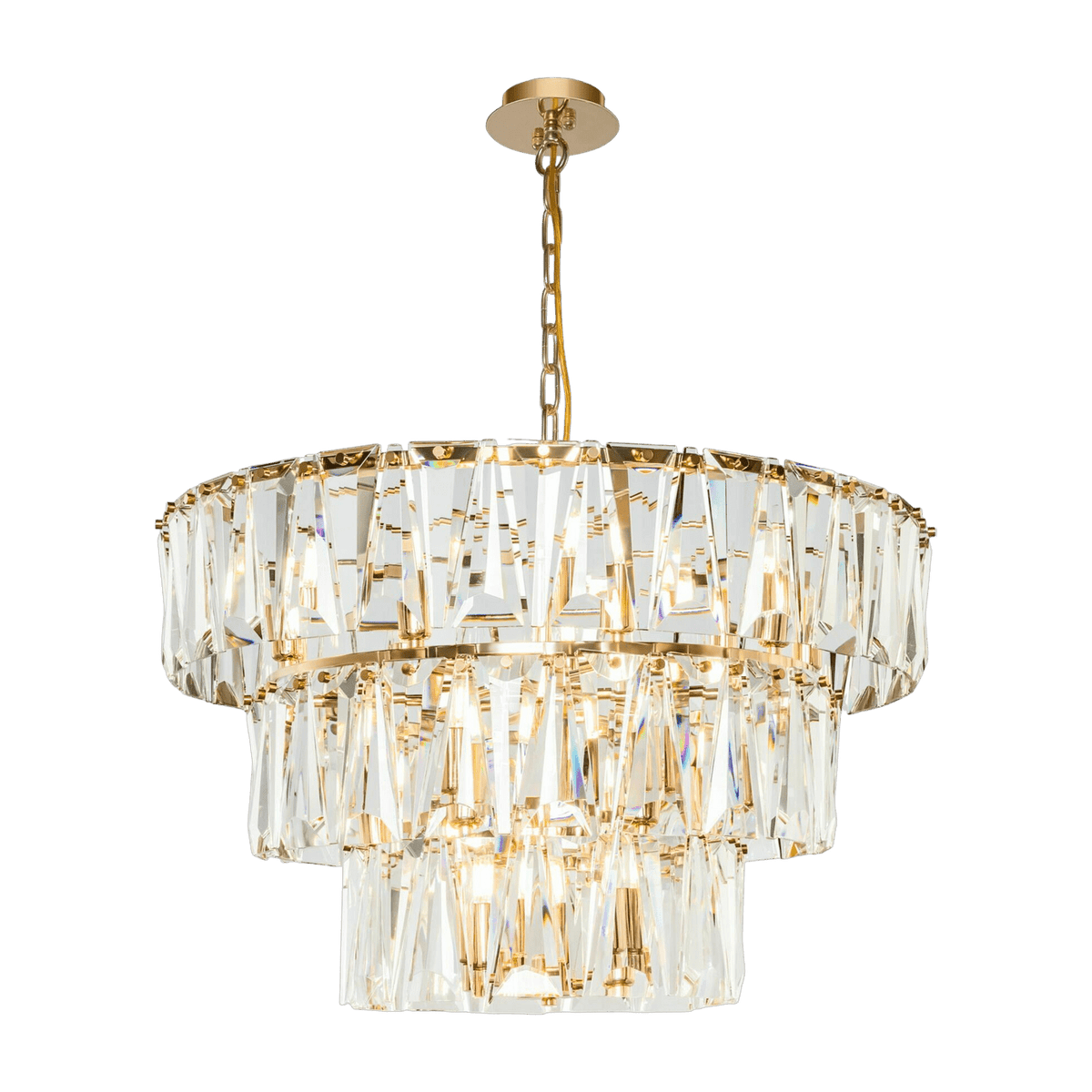 Lustre en métal doré 77 cm Puntes - Maytoni - The Cool Republic