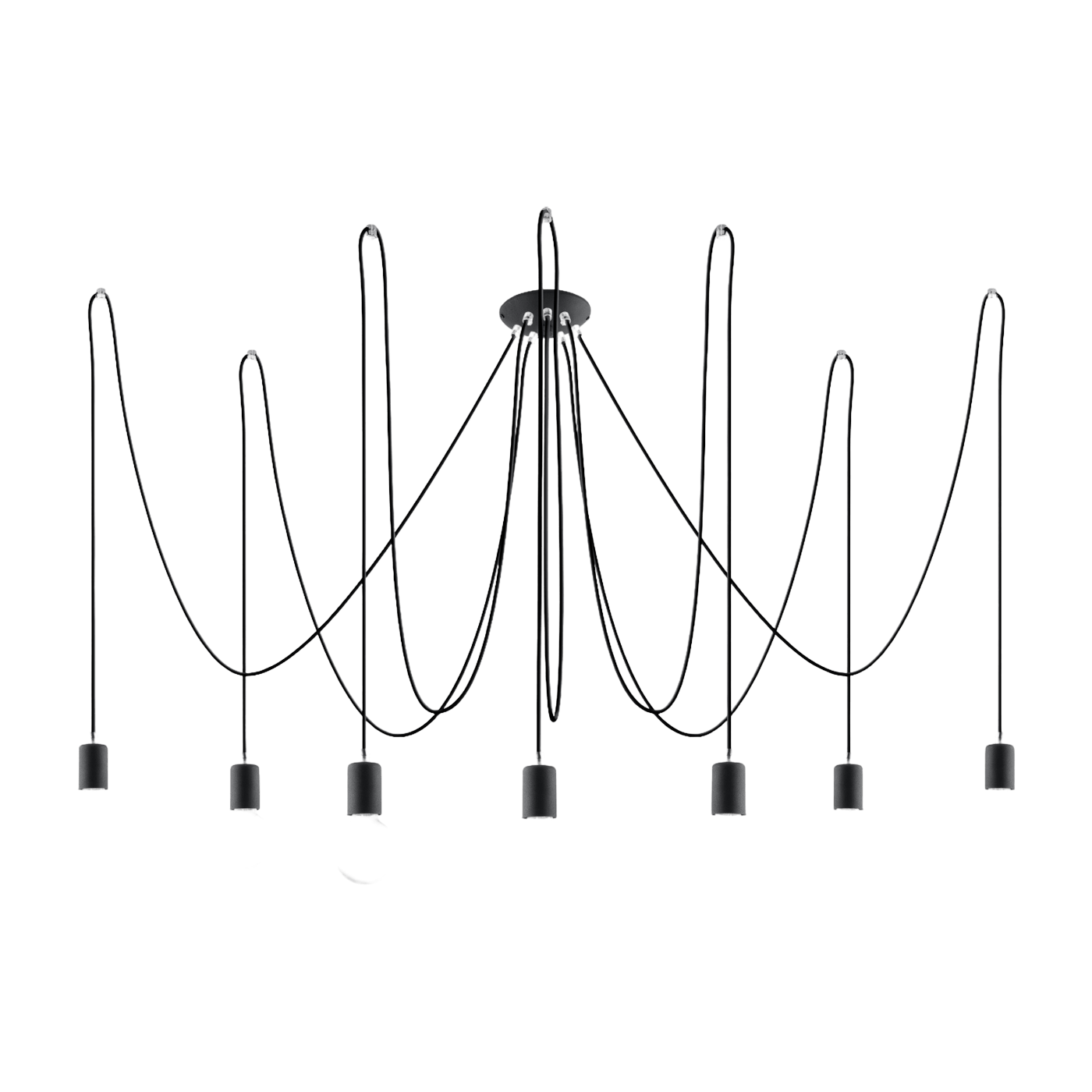 Lustre noir Edison 7 - Sollux - The Cool Republic