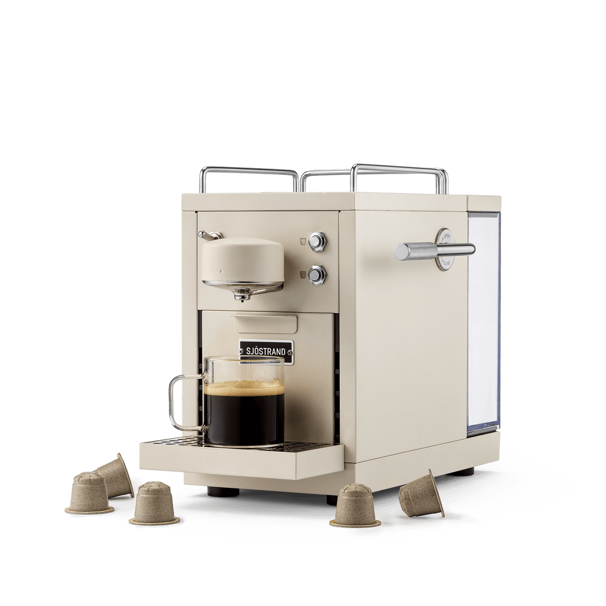Machine à café en acier beige The Original 2.0 - SJOSTRAND - The Cool Republic