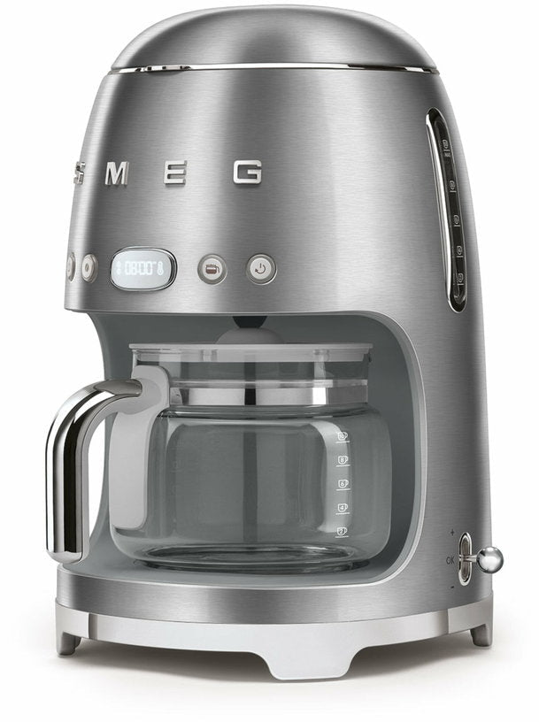 Machine à café Filtre acier brossé 1,4 L Années 50 - Smeg - The Cool Republic