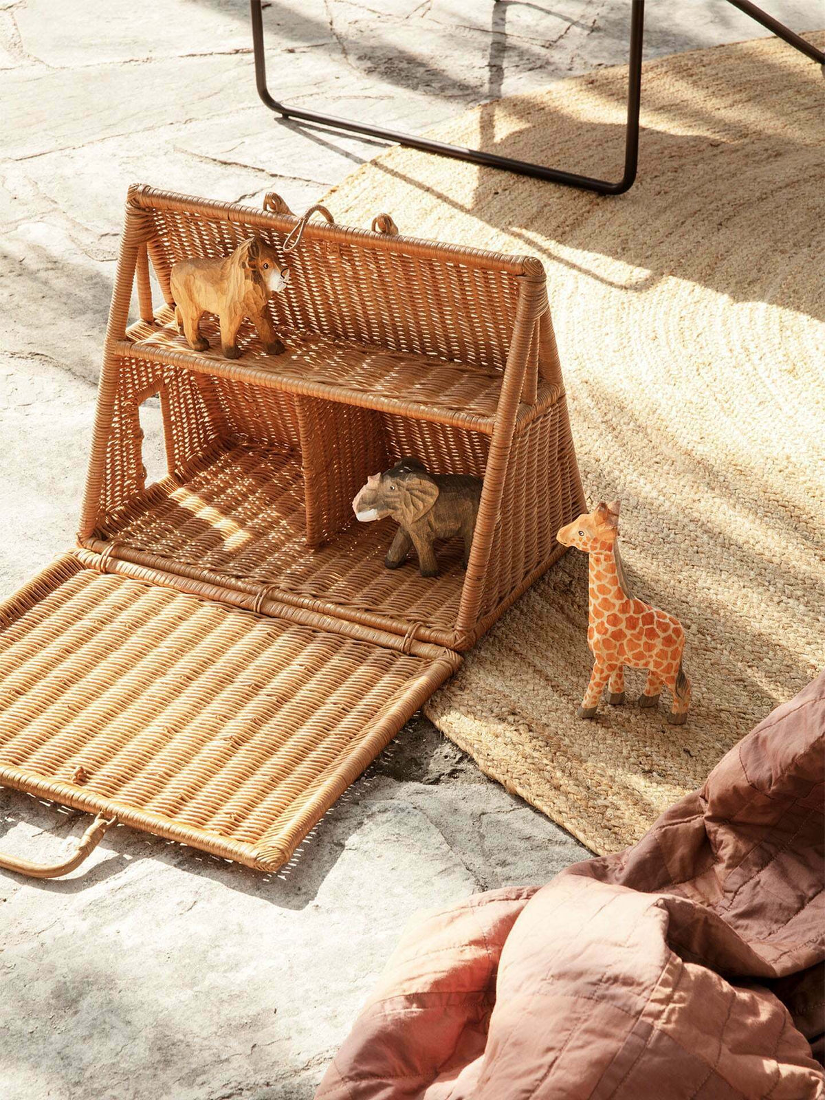 Maison A en rotin tressée marron - Ferm living - The Cool Republic