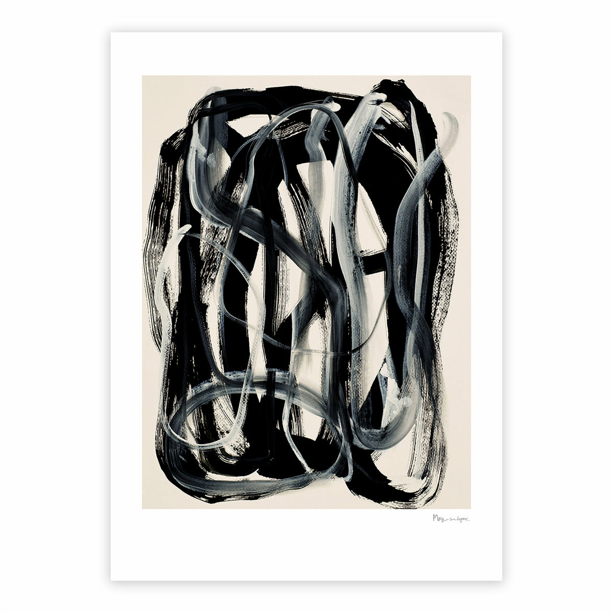 Póster Berit Mogensen Lopez Black y blanco 50 x 70 cm - The Poster Club