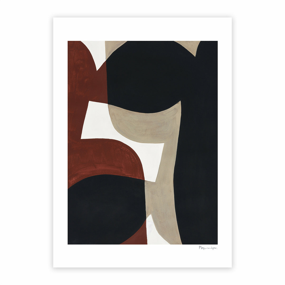 Póster Berit Mogensen Lopez Connected Shapes No. 1 50 x 70 cm - The Poster Club