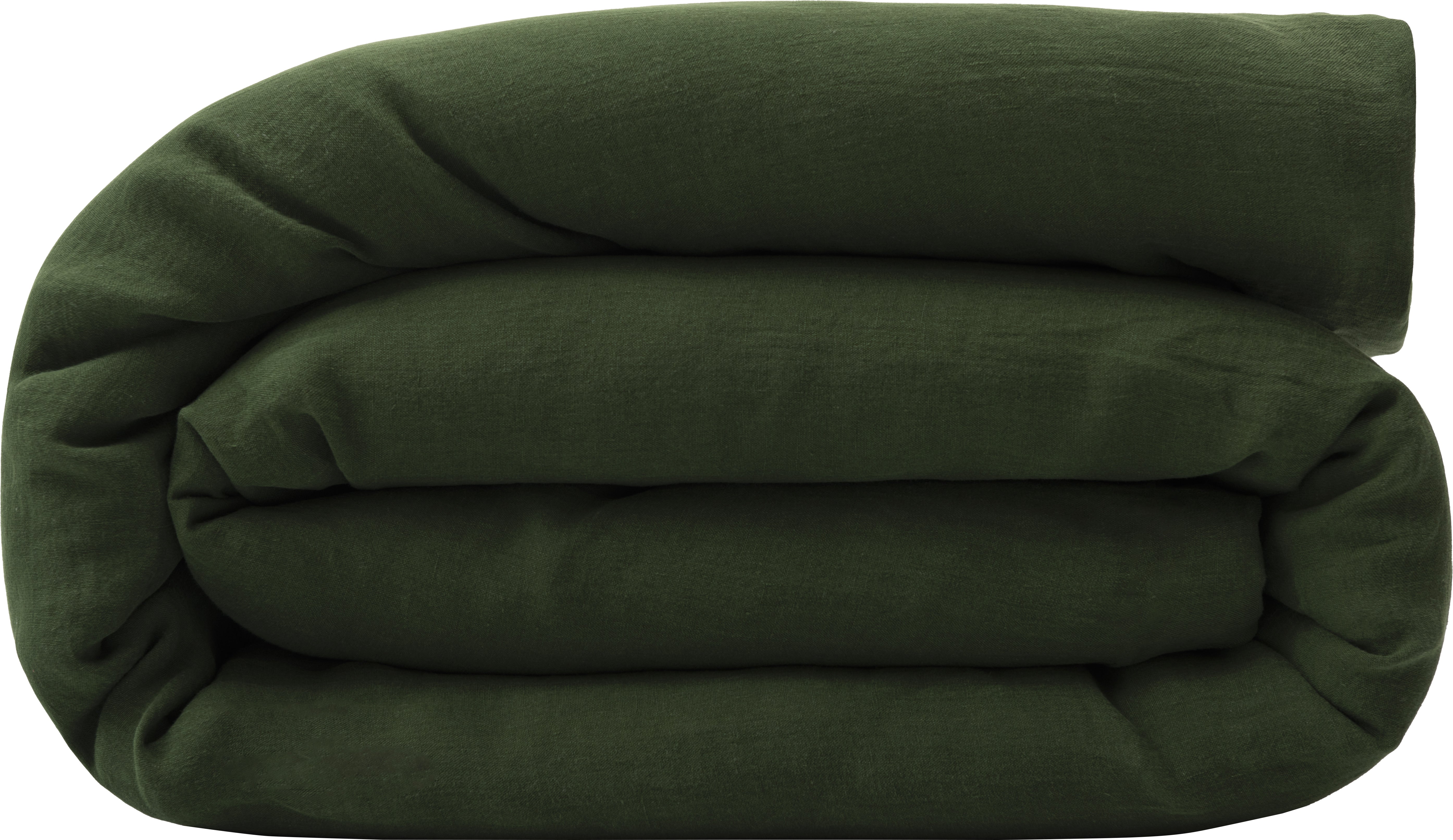 Fir tree comforter cover in washed linen 260 x 240 cm - The Cool Republic