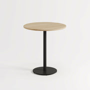 Esstisch ronde aus Eiche und schwarzem Stahlgestell 70 x 75 cm Moka - -. TIPTOE