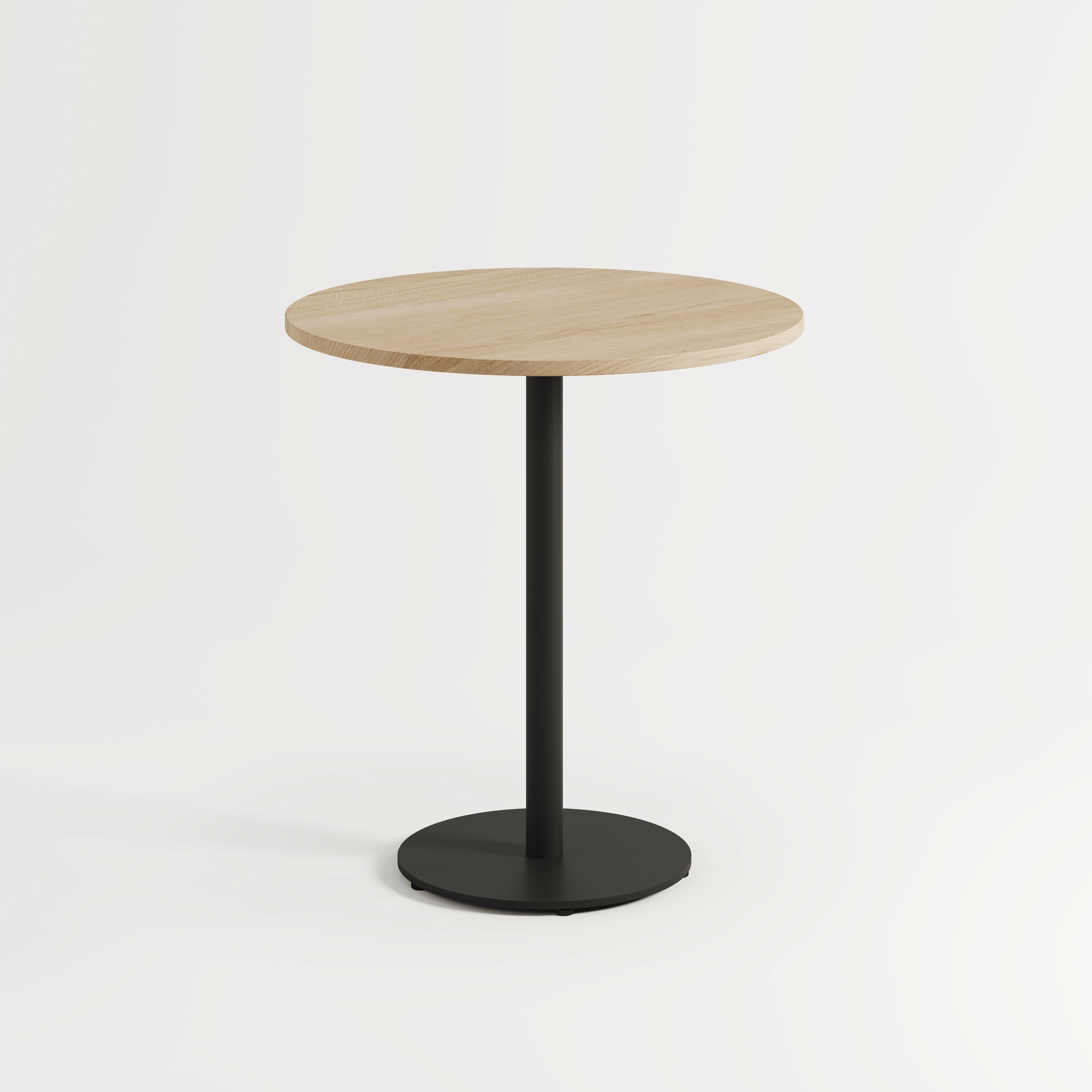 Dining table ronde in oak with black steel legs 70 x 75 cm Moka - TIPTOE