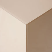 Mirrored Glass Side Table in Beige 31 x 31 x 100 cm - HKLIVING
