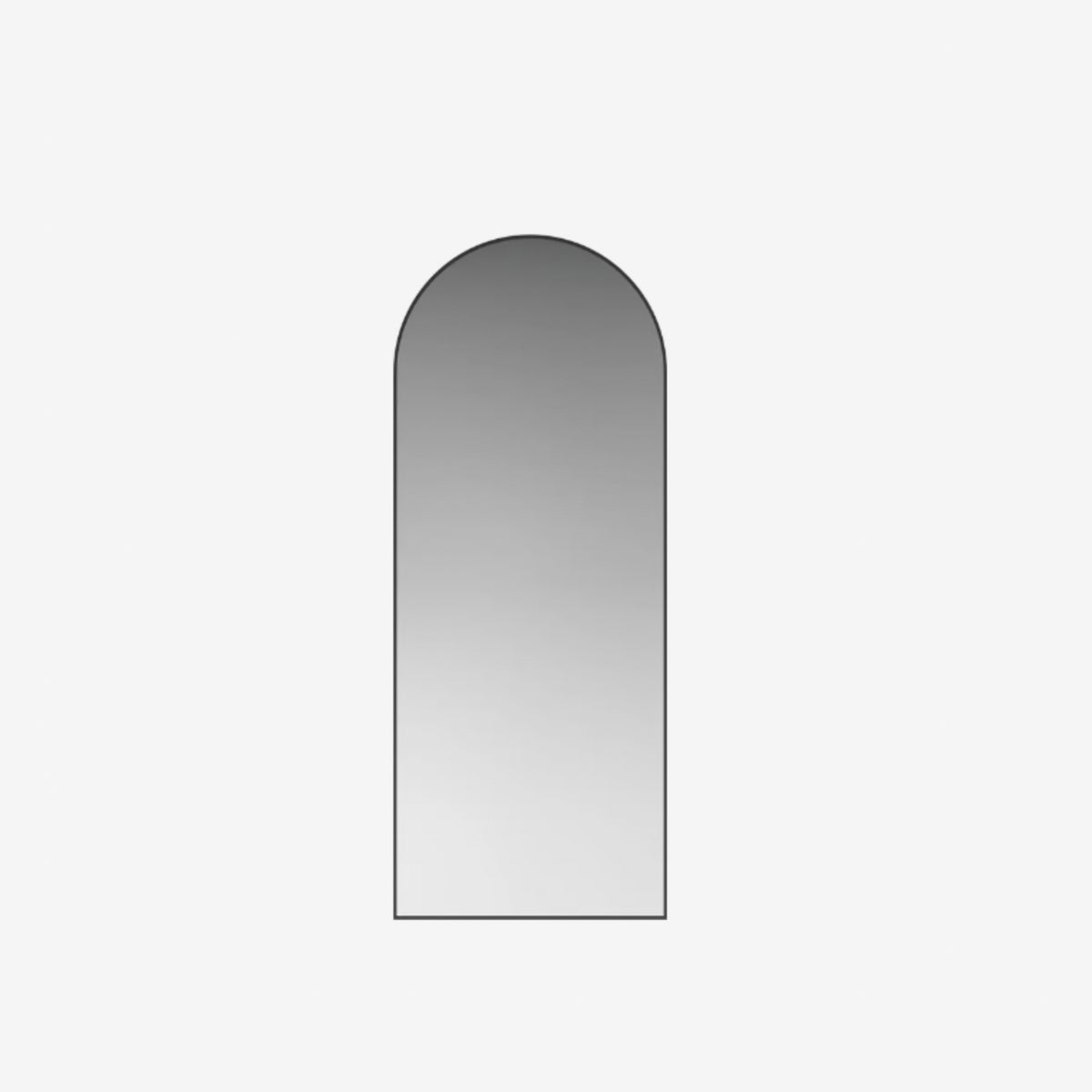 Ripple Mirror 200 x 80 x 3 cm - Mattschwarz Pulverbeschichtetes Aluminium - Bolia