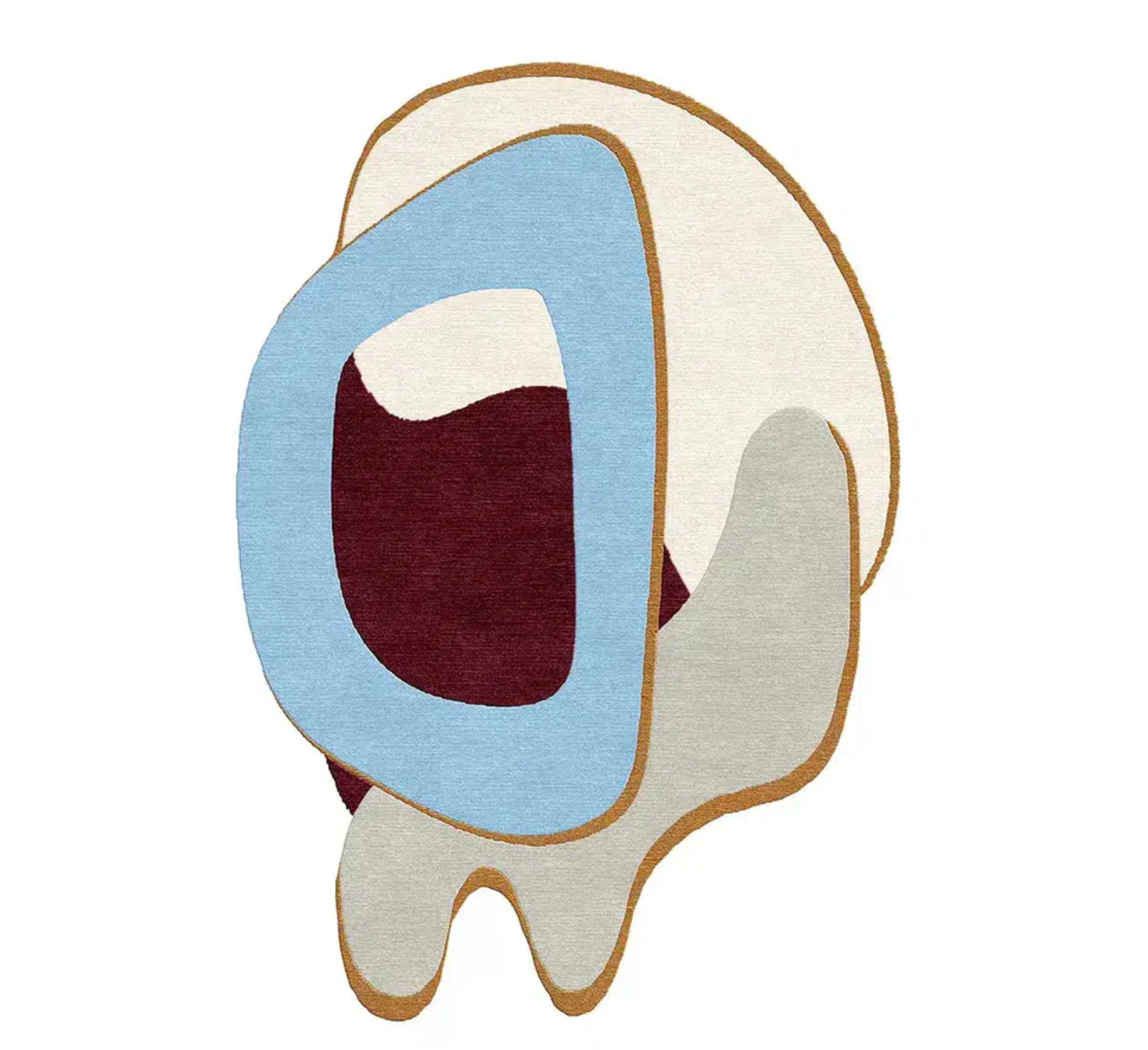Organic shape rug in wool and multicolored vegetable silk 160x230cm Valentin - Son-Tapis