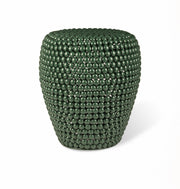 Tabouret en métal vert foncé à pois Dot - Pols potten
