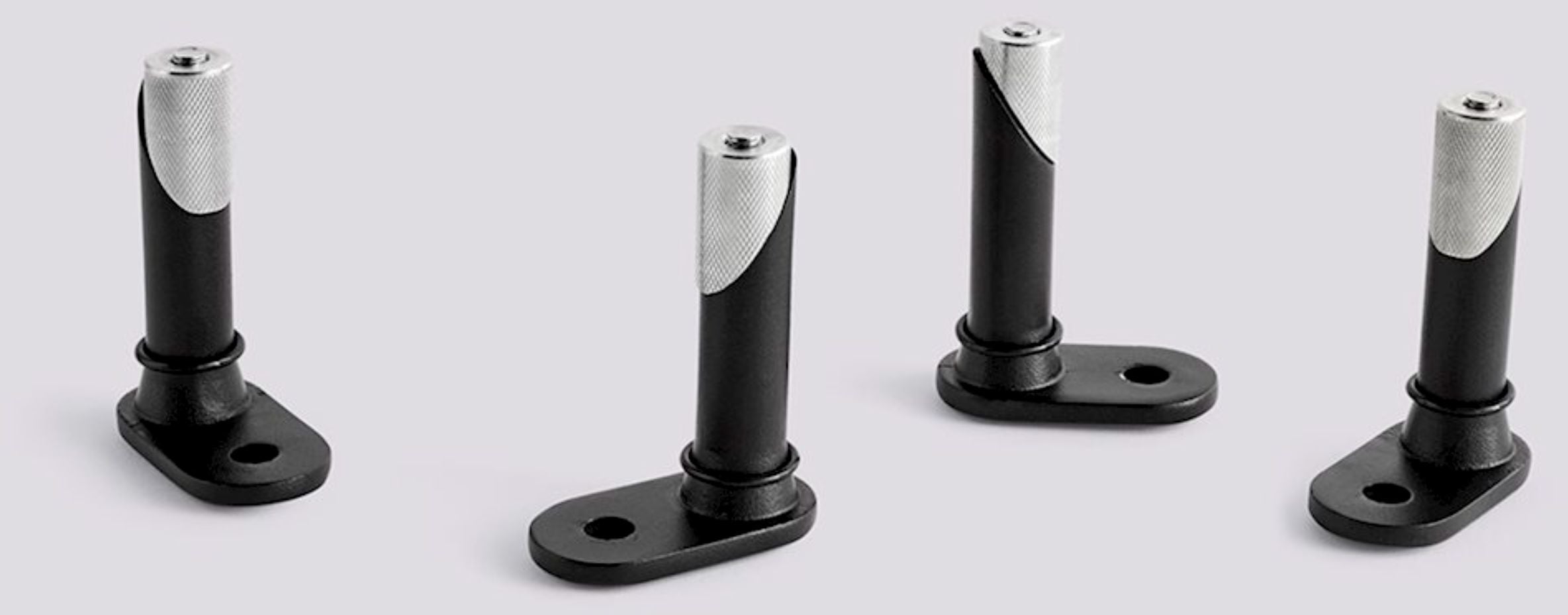 PALISSADE FIXATION BRACKET-SEATING SET OF 4-ANTHRACITE POWDER COATED STEEL