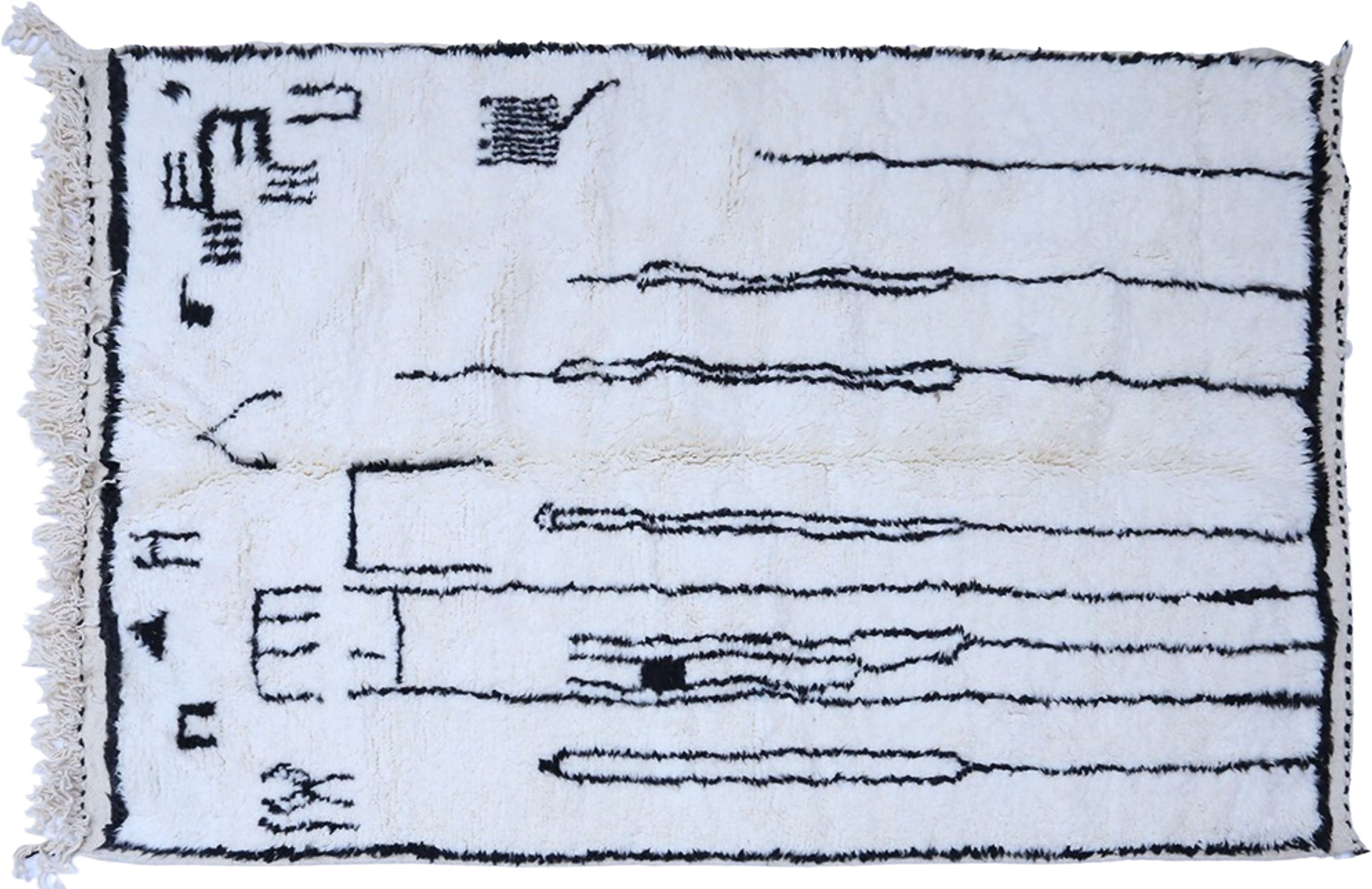 Carpet berbère in multicolored sheep's wool 300x200cm 46 - THEM