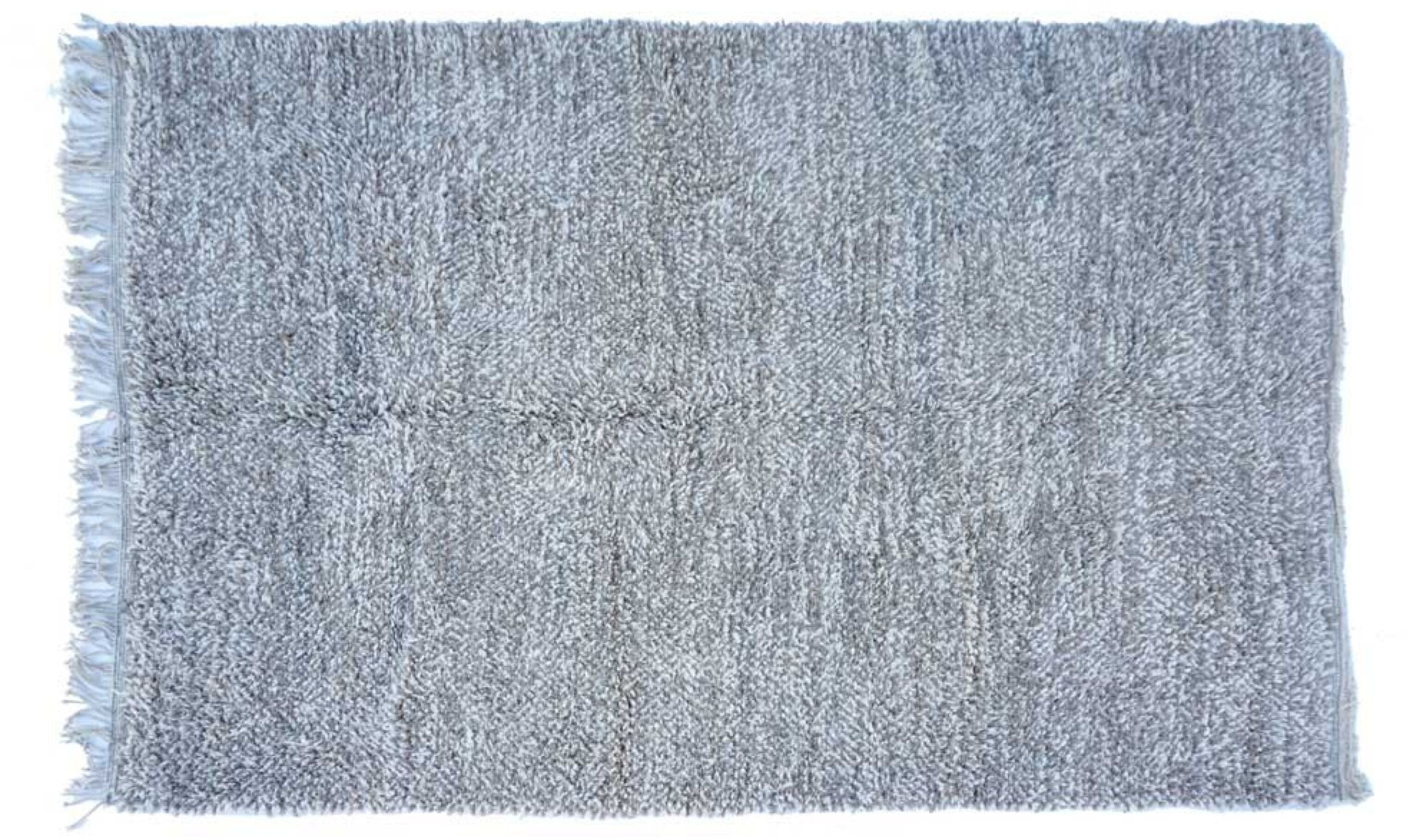 Carpet berbère in grey mottled sheep's wool 300x200cm 61 - THEM