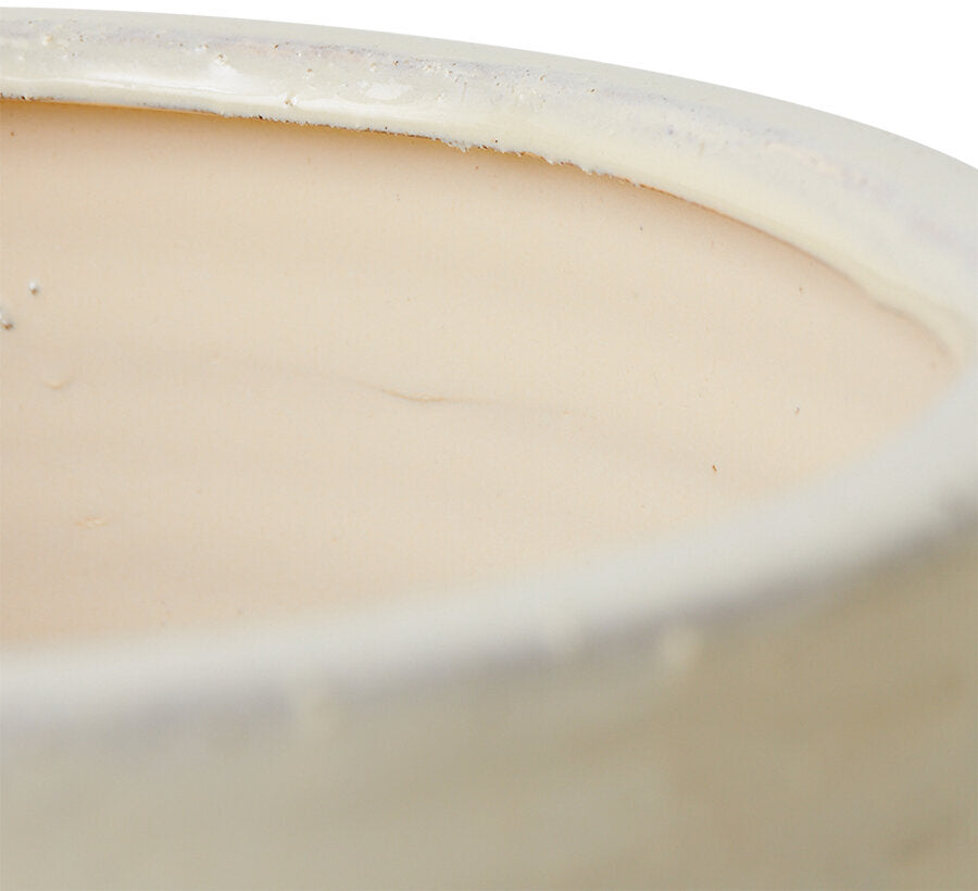 Maceta de gres crema - HKLIVING