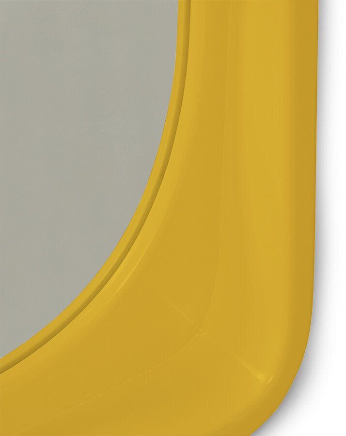 Miroir mural jaune Curve Ochre Matt - HKLIVING