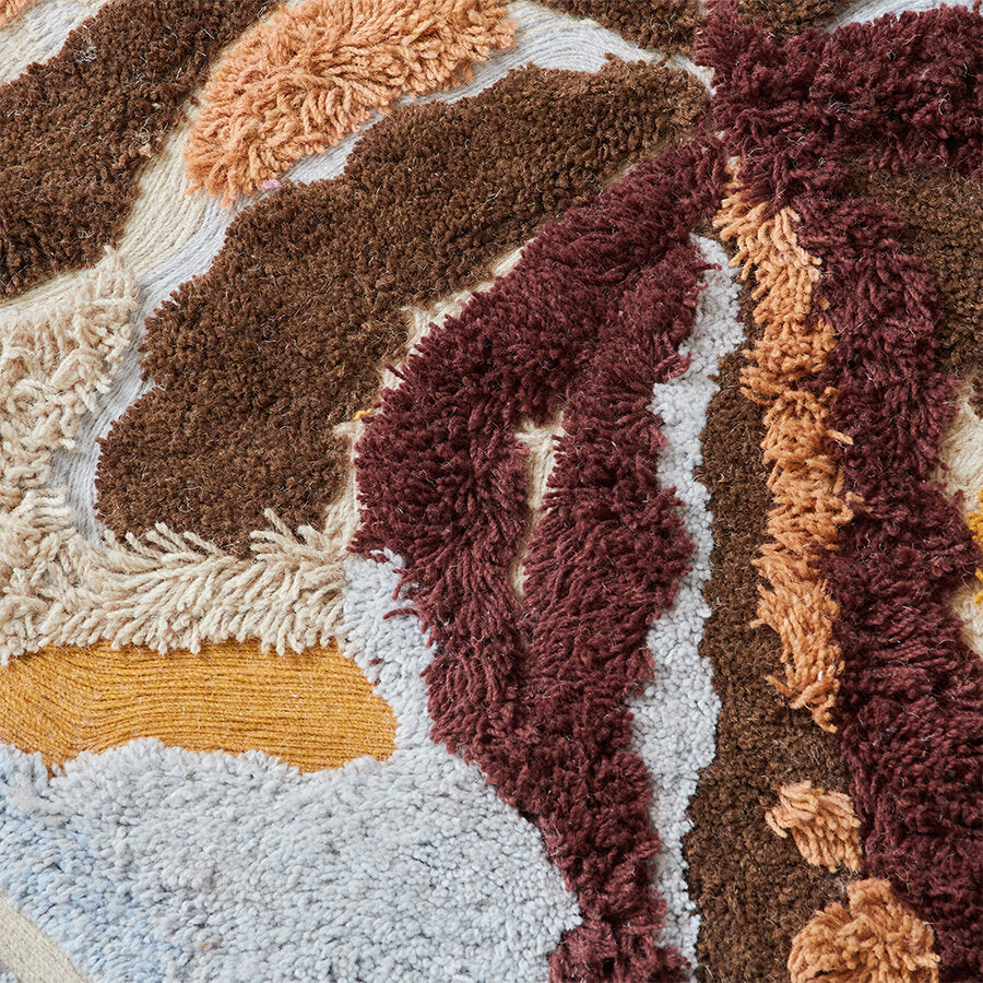Runder Hochflorteppich Palm Beach 150x150cm - HKLIVING