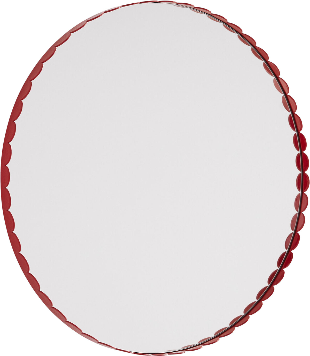 Roter runder Spiegel 60 cm Arcs - HAY