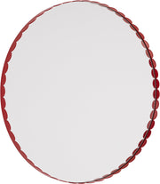 Roter runder Spiegel 60 cm Arcs - HAY