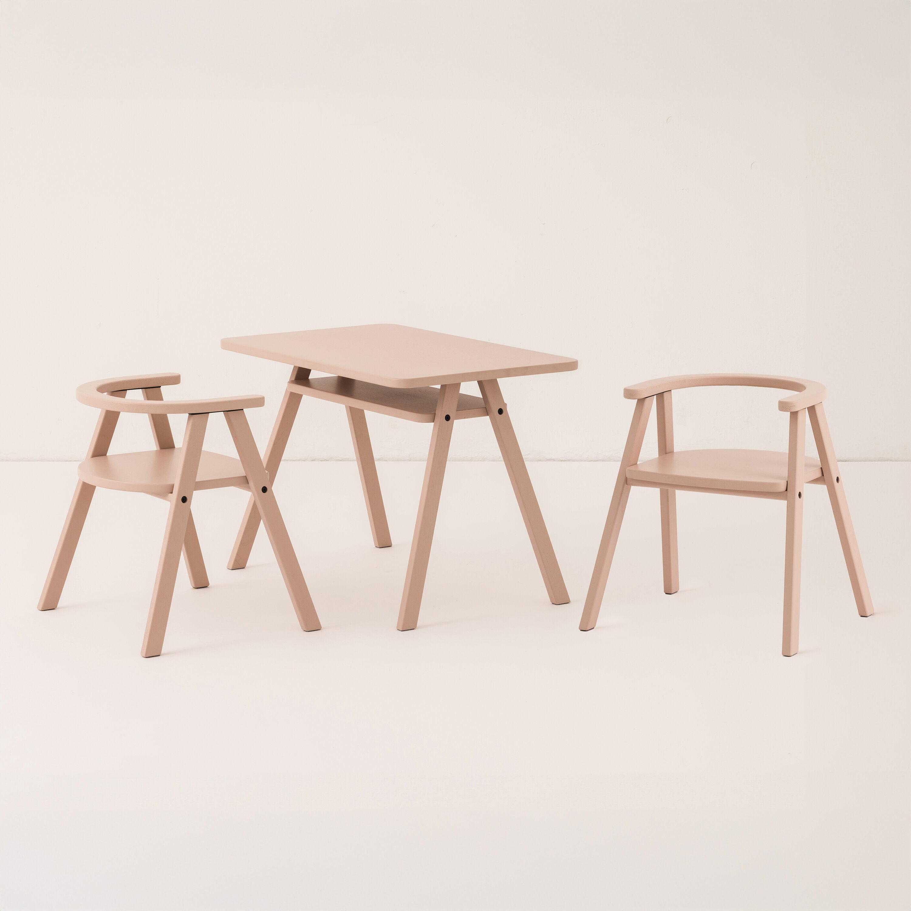 Ensemble bureau bambino con 2 sedie in faggio massiccio Growing Green - Nobodinoz