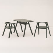 Ensemble bureau children's set with 2 deep green solid beechwood chairs Growing Green - Nobodinoz