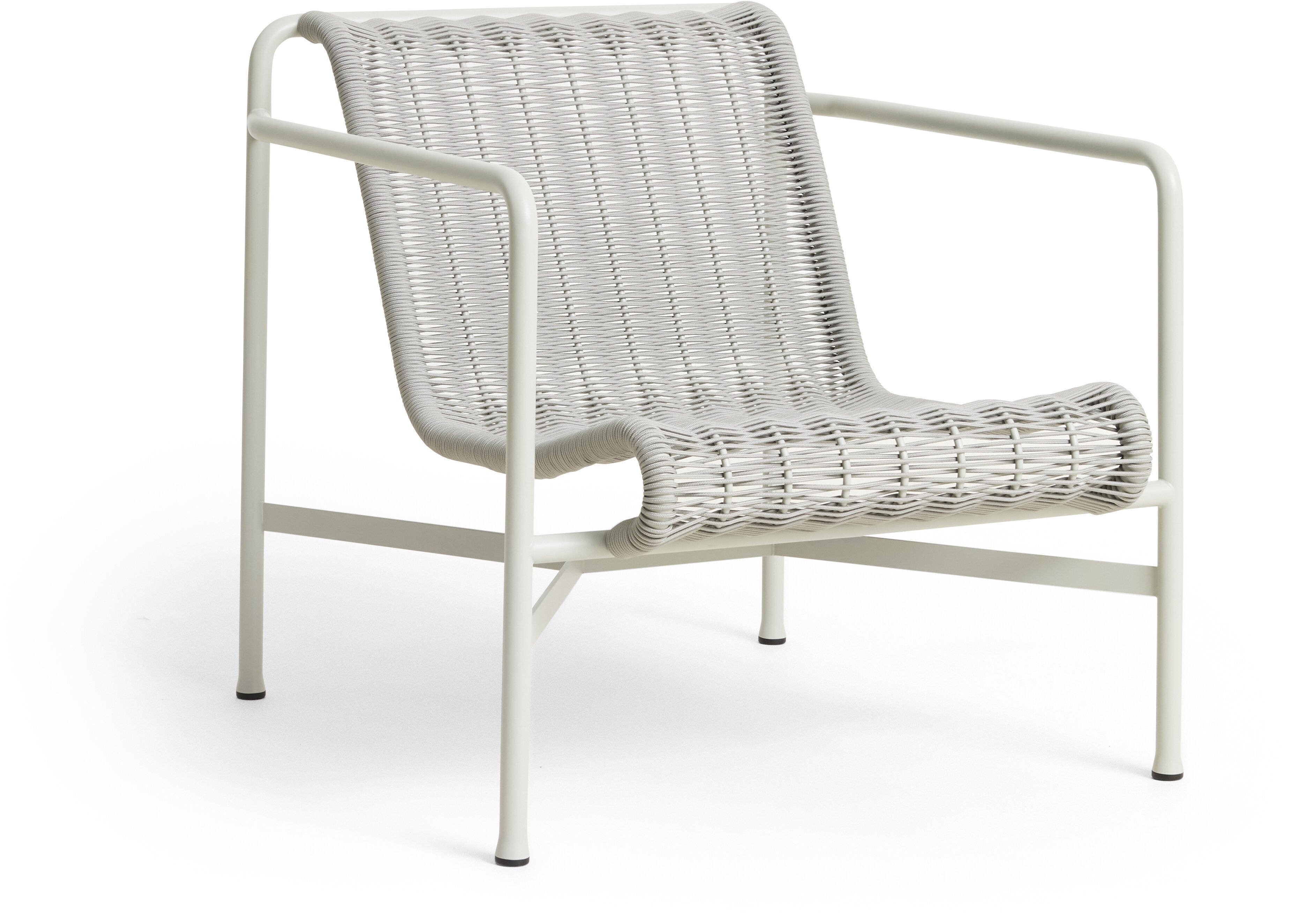 Sillón de exterior en cordón gris y acero 73x81x70cm Palissade - Hay