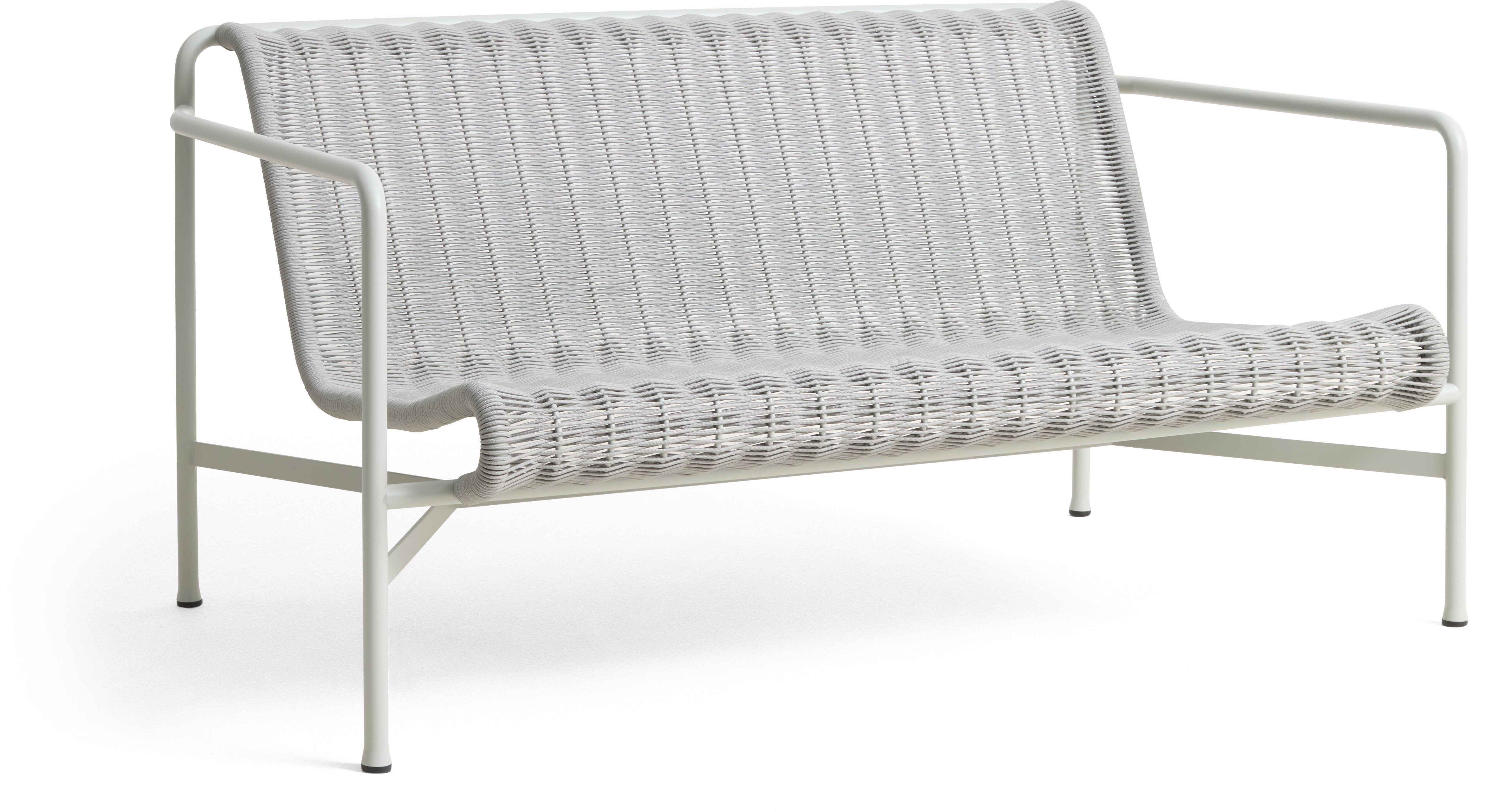Canapé de salon extérieur en corde et acier gris 139x88x70cm Palissade - Hay