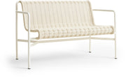 Outdoor bench in rope and cream steel 128x70x80cm Palissade - Hay