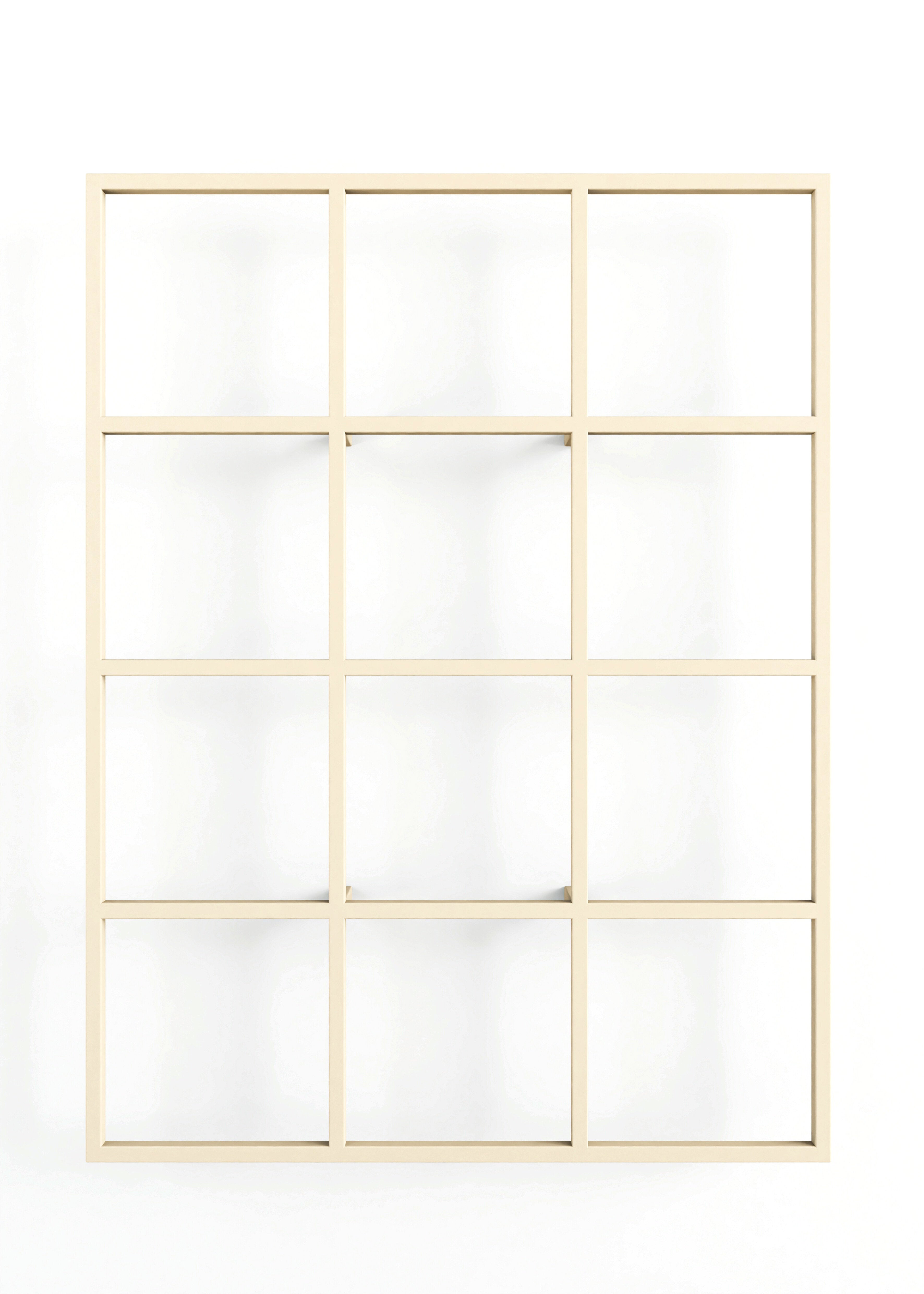 Wandregal aus Stahl Beige Cashew 29,9x20cm Rivo - Metallbude