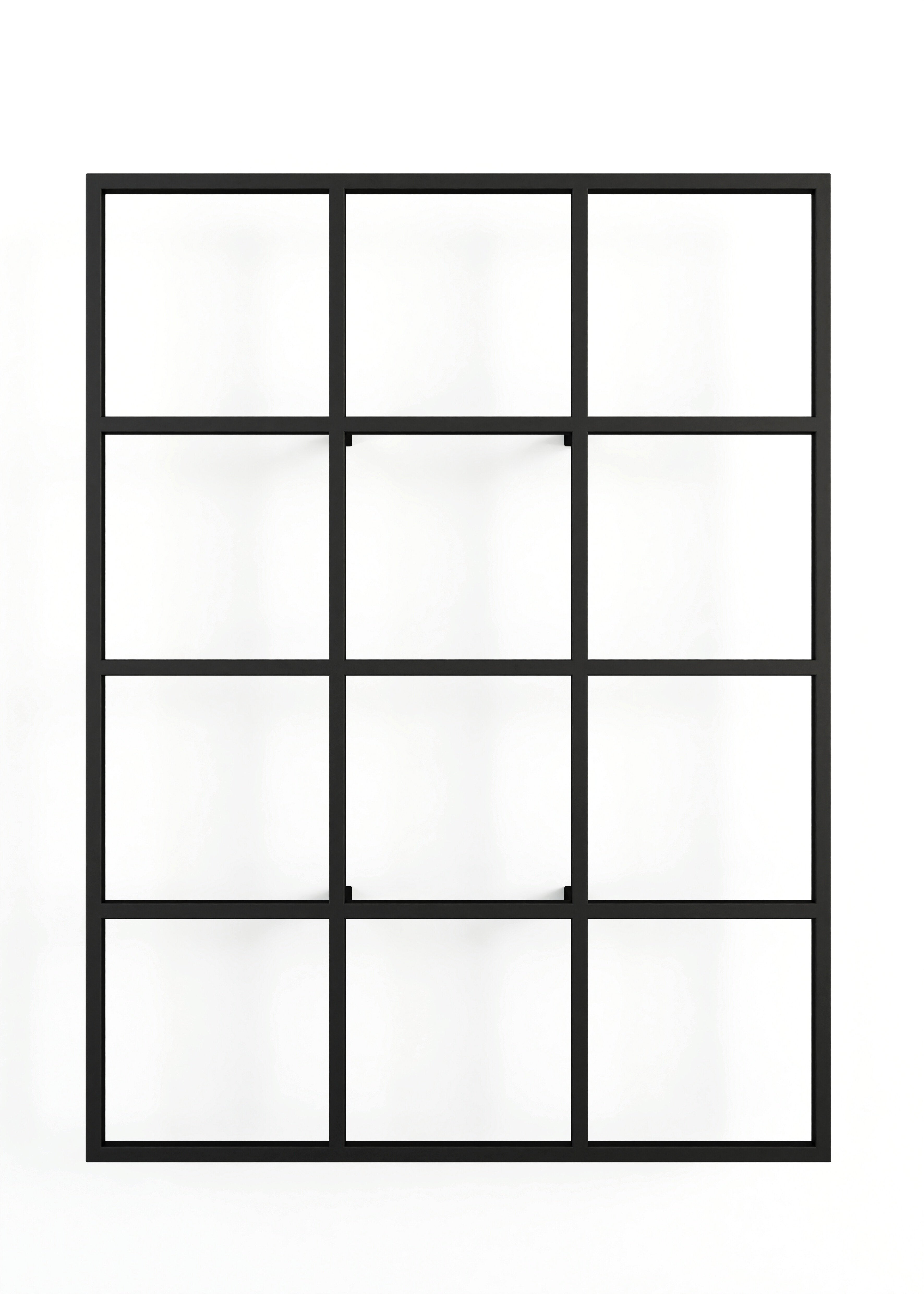 Wandregal aus Stahl Schwarz 29,9x20cm Rivo - Metallbude