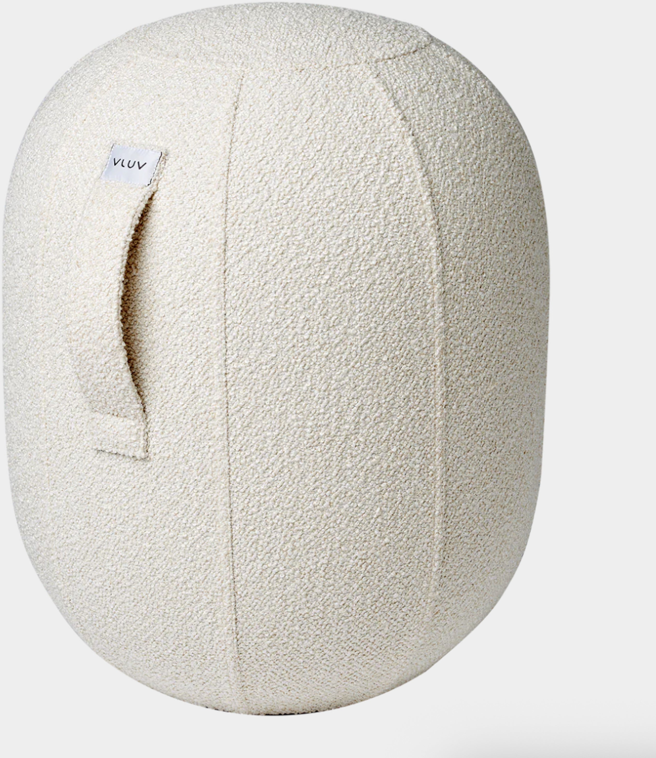 Sedile ergonomico in tessuto bouclé bianco Diva - Vluv