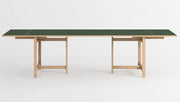 Table de salle à manger extensible vert forêt 220cm - Moebe