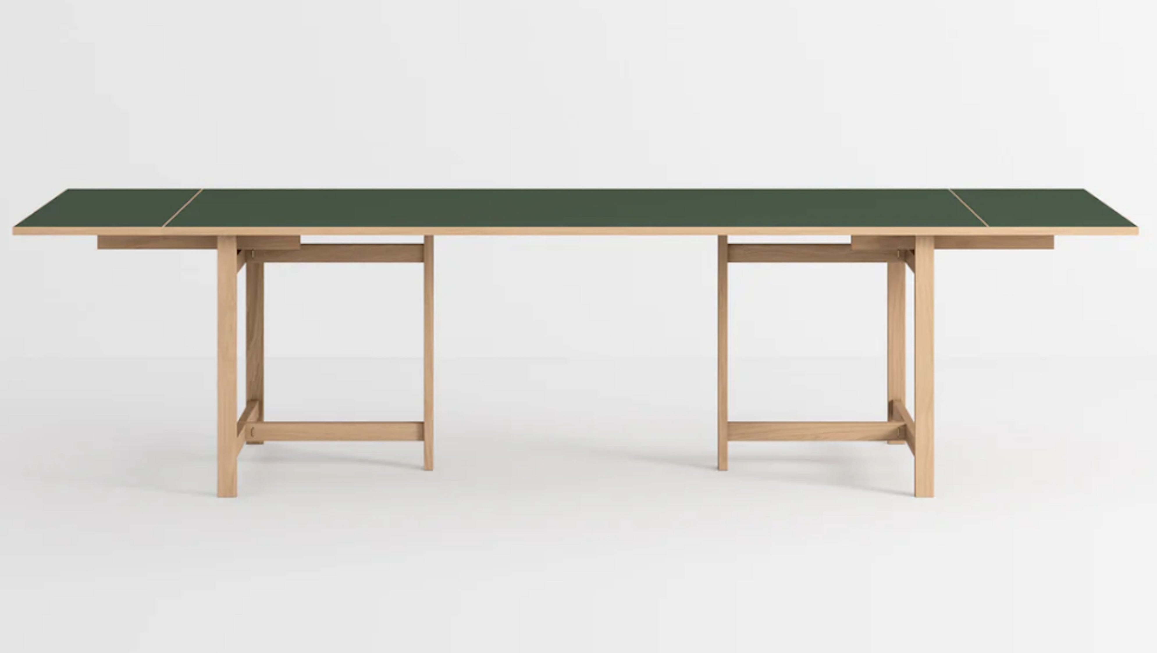 Table de salle à manger extensible vert forêt 220cm - Moebe