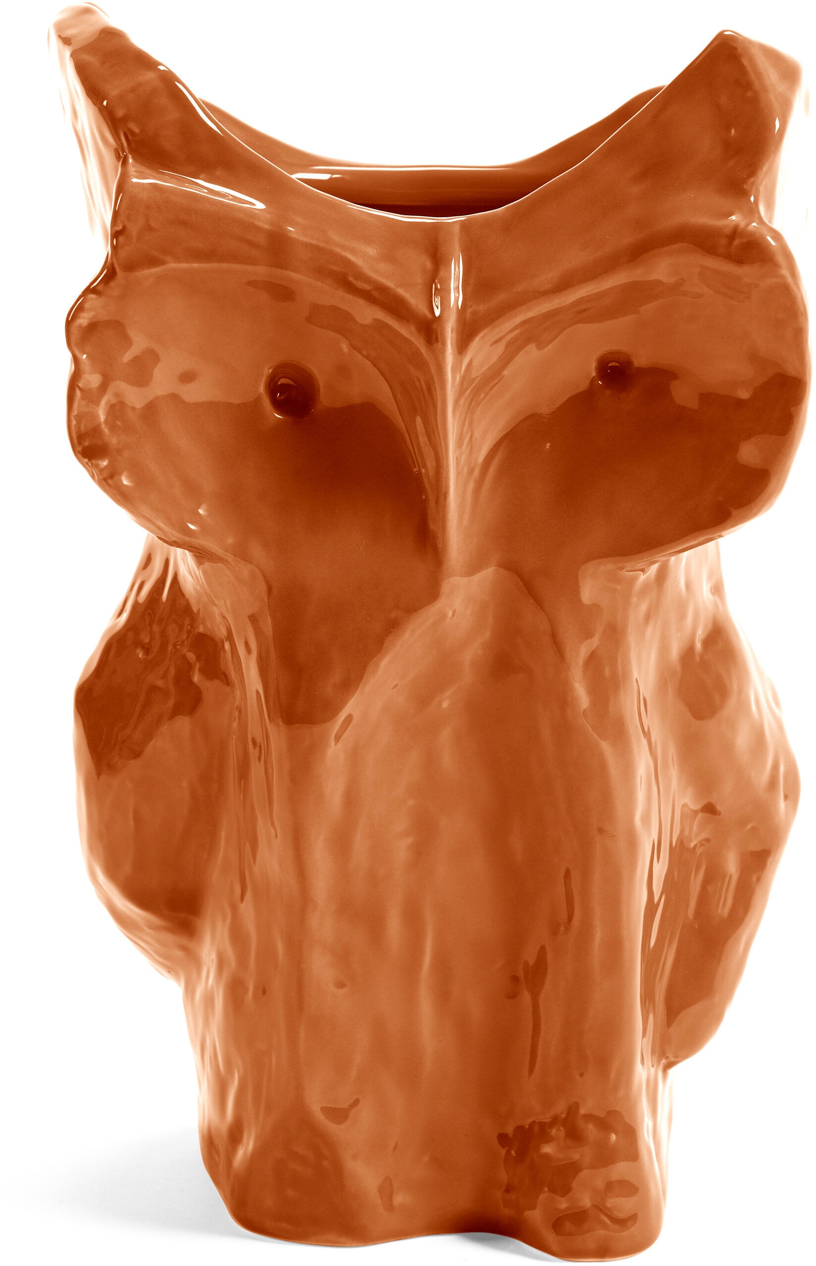 Vase Eule aus orangefarbenem Steingut, 30 cm, Après Minuit – Serax
