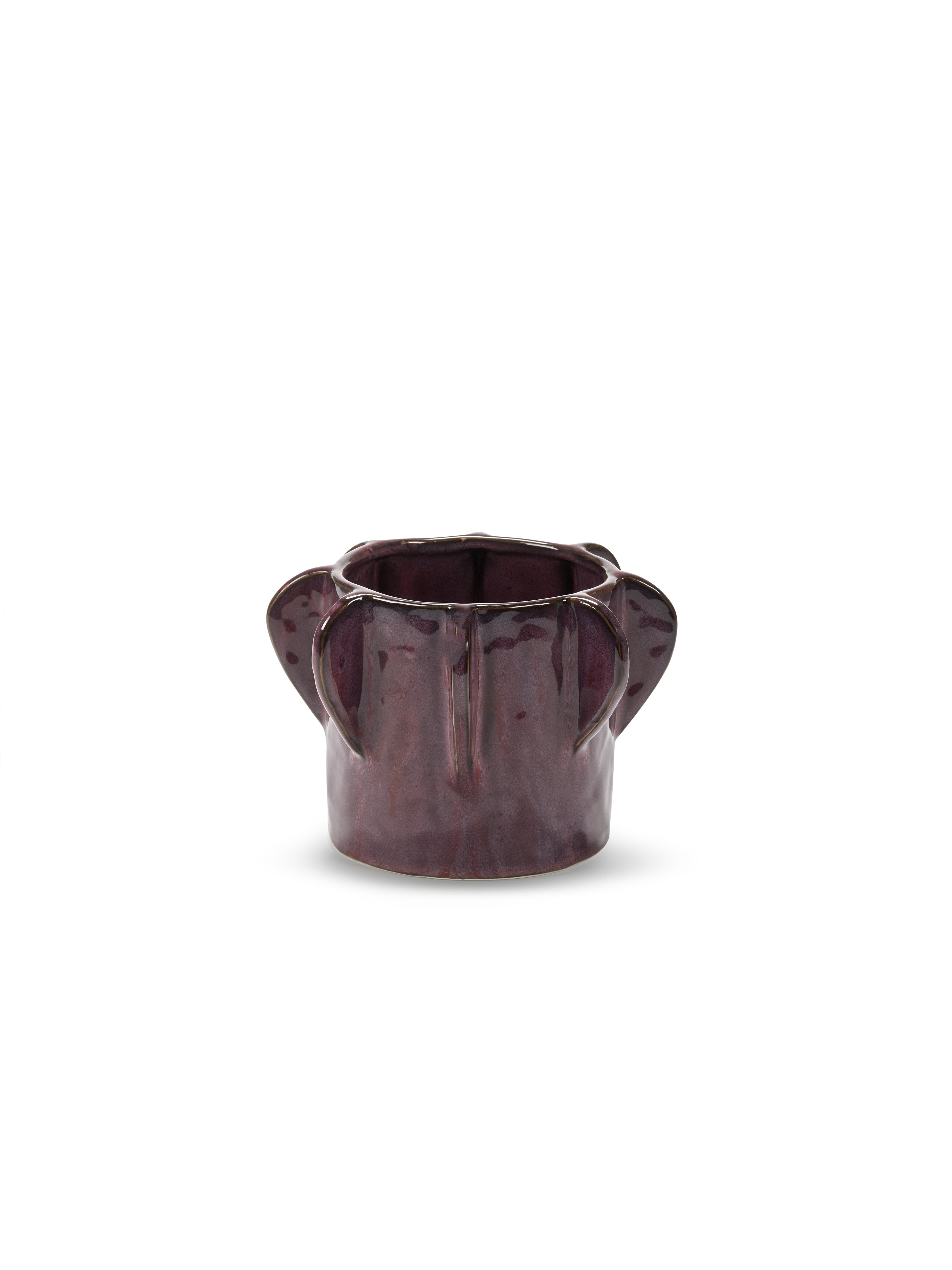 Blumentopf aus Steinzeug Aubergine 22x15cm 02 S Molly - SERAX