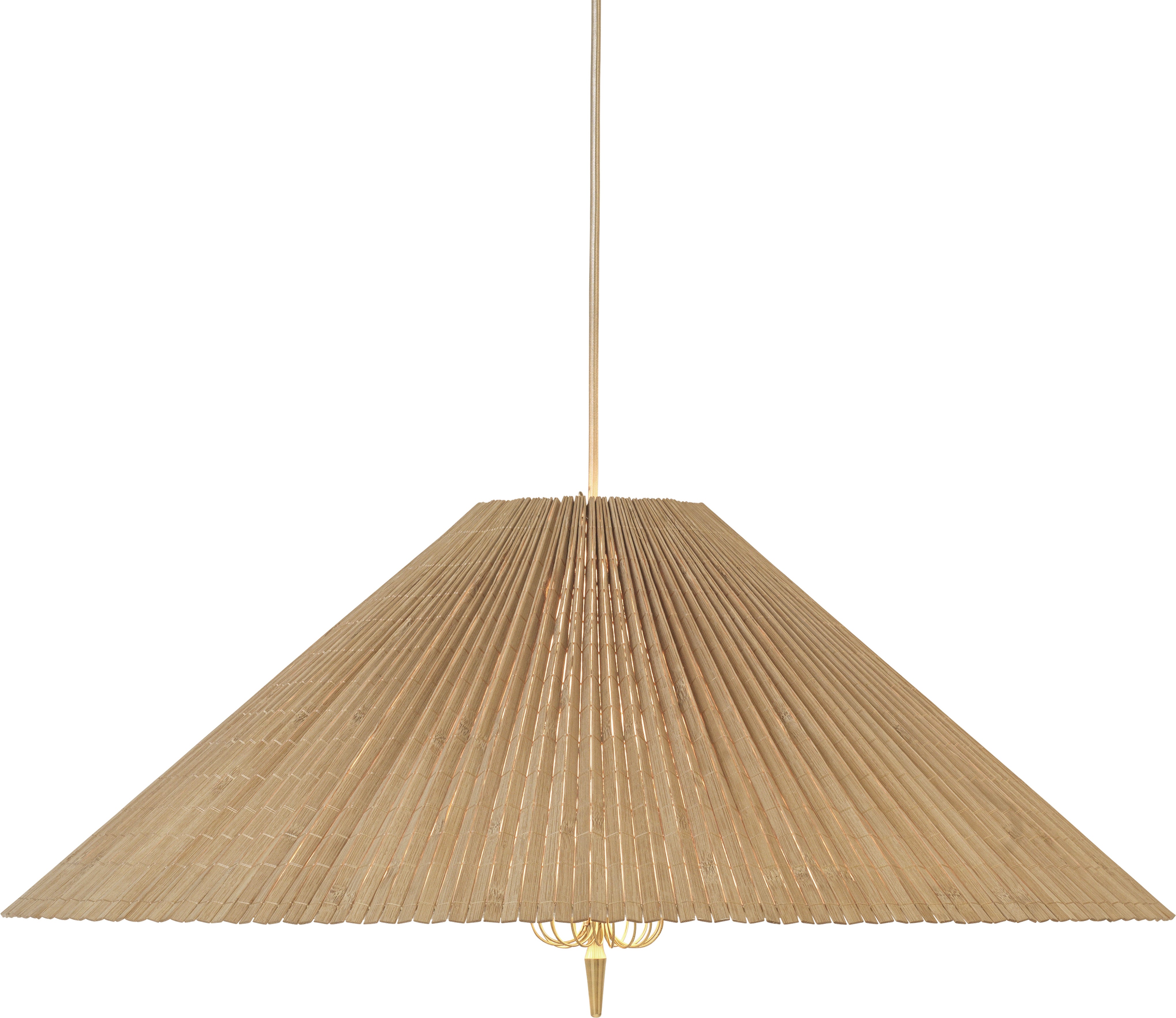 Lámpara colgante no regulable de latón y bambú 60 x 22 cm Modelo 1972 - español Gubi