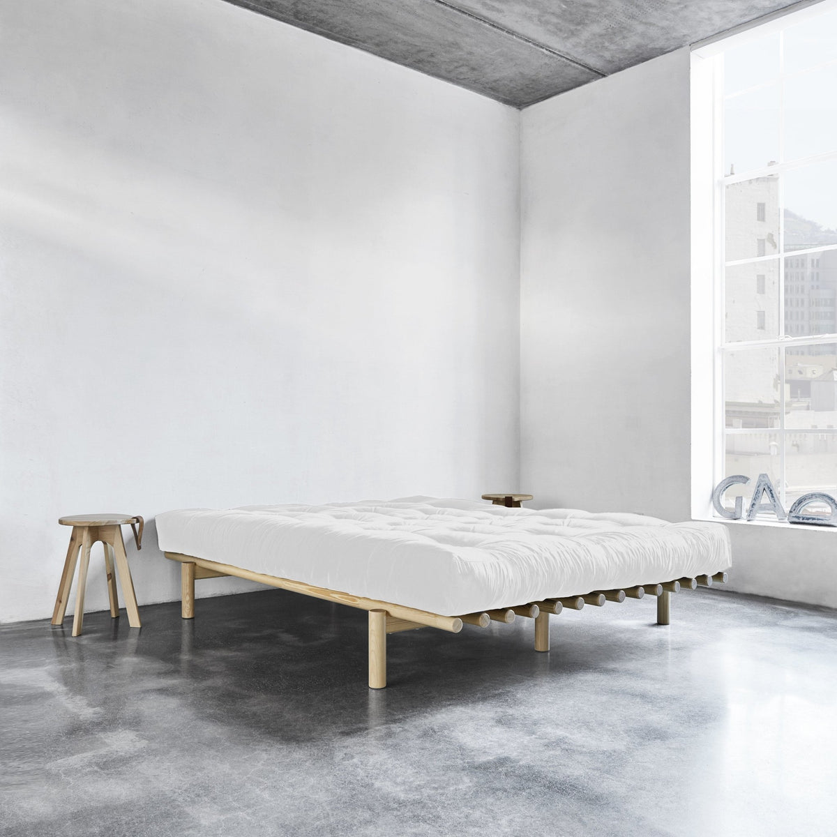 Matelas futon 2 places blanc 140 x 200 cm Comfort - Karup Design - The Cool Republic