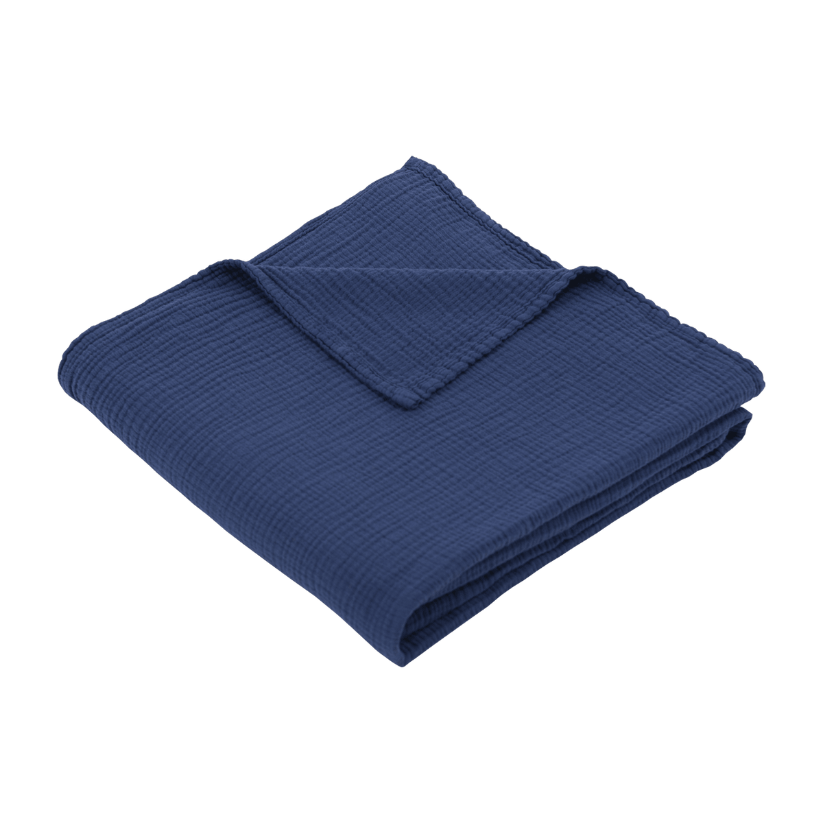 Maxi-lange en gaze de coton 120 x 120 cm bleu marine Les Petits - The Cool Republic - The Cool Republic