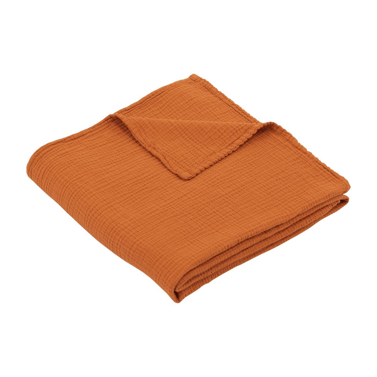Maxi-lange en gaze de coton 120 x 120 cm orange abricot Les Petits - The Cool Republic - The Cool Republic
