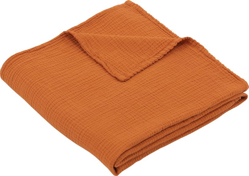 Maxi - lange en gaze de coton 120 x 120 cm orange abricot Les Petits - The Cool Republic - The Cool Republic