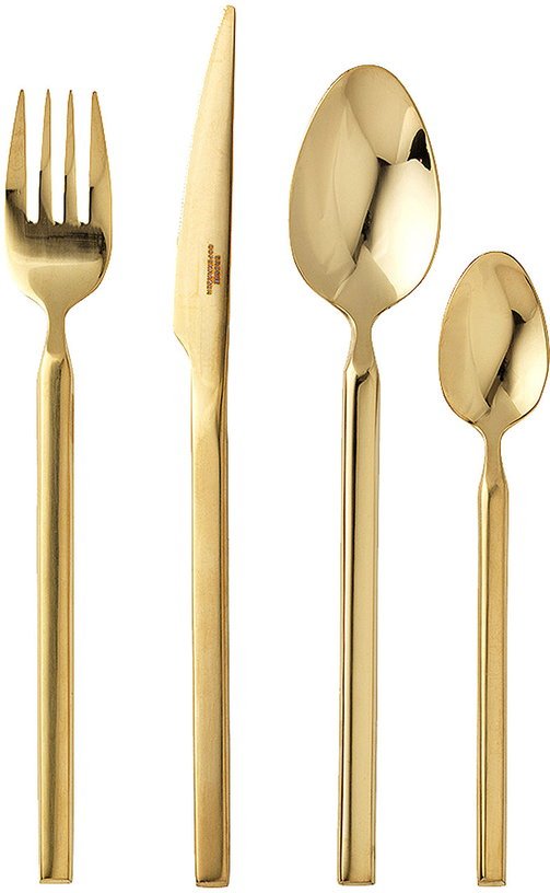 Ménagère de couverts en inox doré Tvis - Broste Copenhagen - The Cool Republic